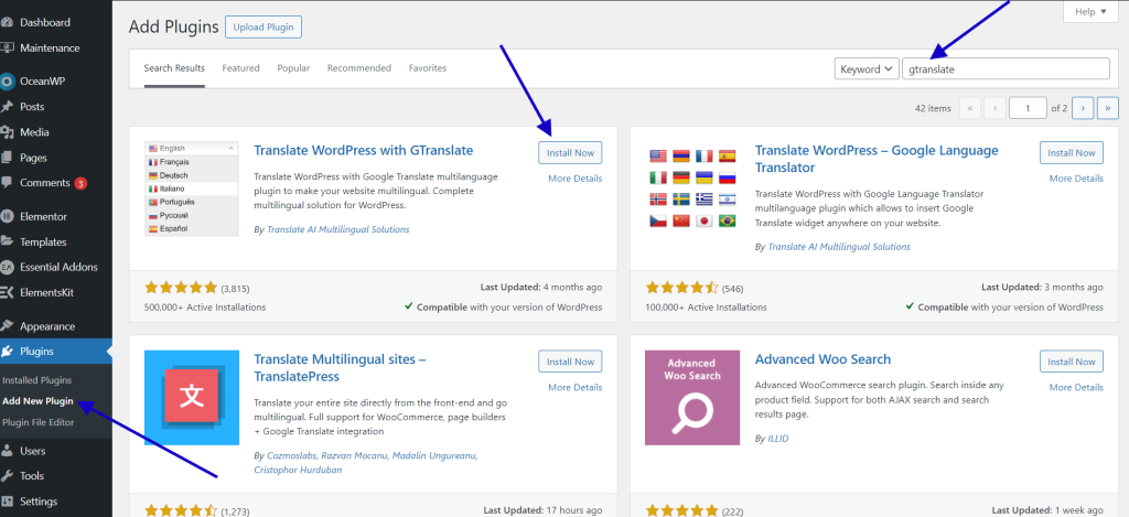 why you should have a website translation options gtranslate plugin google translate plugin installation and active image