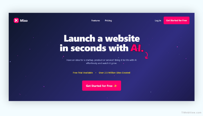 mixo io ai website builder