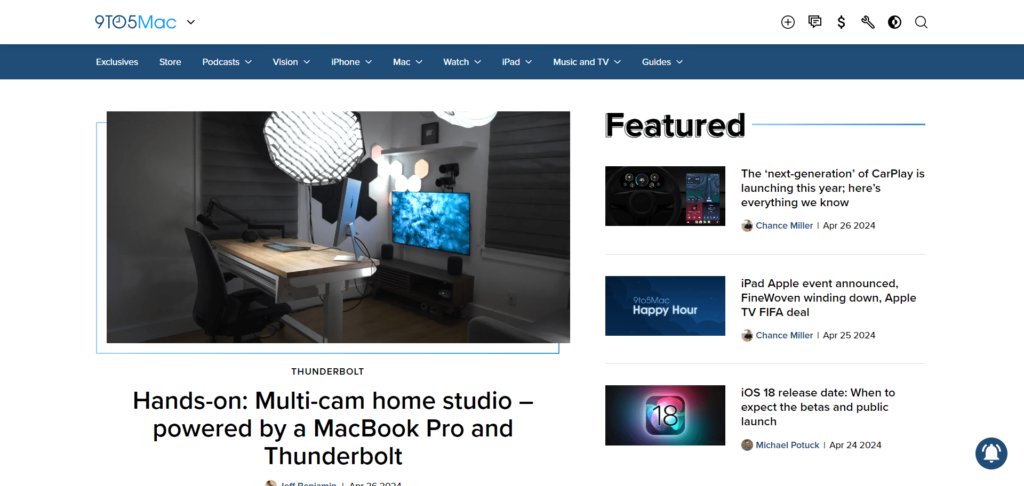 9to5mac wordpress website design tiwebview min 9to5mac website built on WordPress