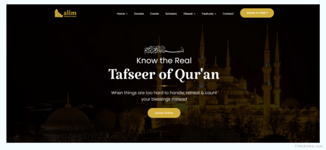 Alim - Islamic Institute & Mosque WordPress Theme + RTL - tiwebview