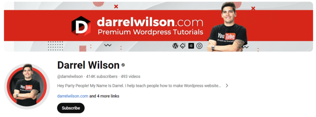 Darrel Wilson top 20 YouTube Channels to Learn WordPress tiwebview Darrel Wilson, a YouTube channel for learning WordPress
