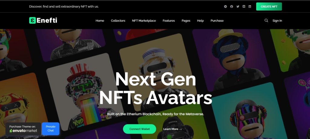 Enefti - NFT Marketplace Theme