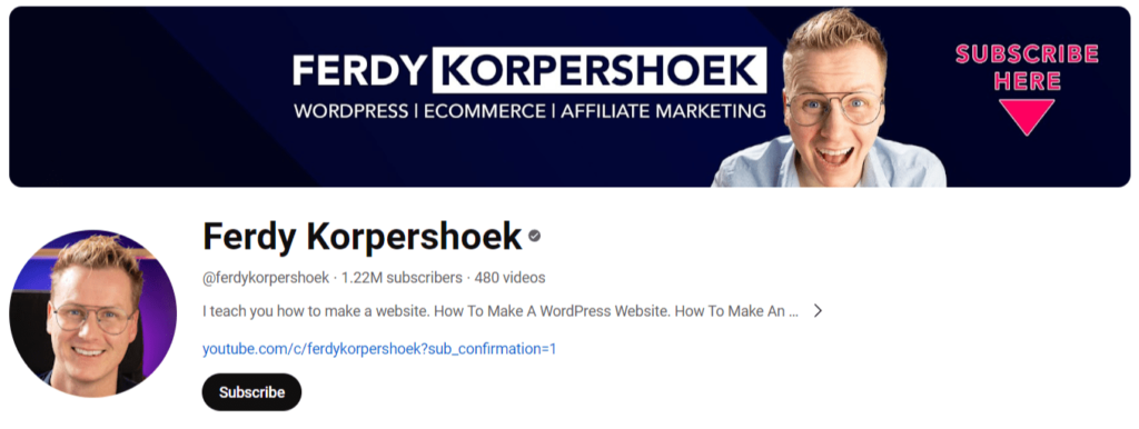 Ferdy Korpershoek top 20 YouTube Channels to Learn WordPress tiwebview Ferdy Korpershoek, a YouTube channel for learning WordPress