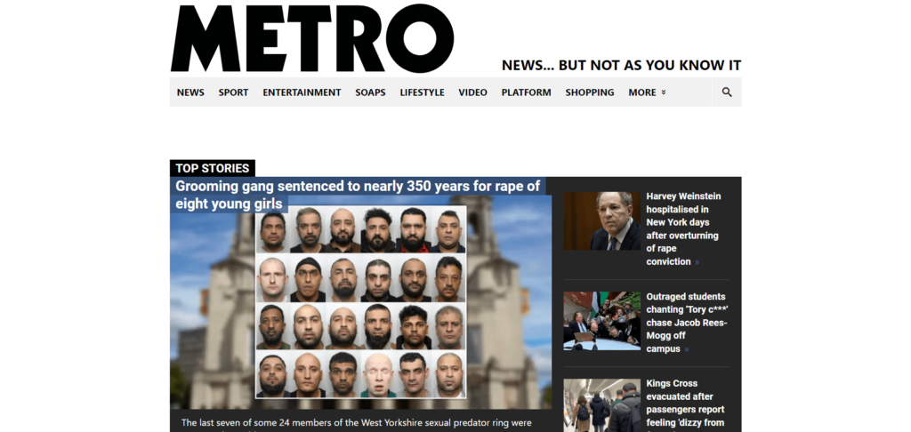 Metro UK wordpress website design tiwebview min Metro UK website built on WordPress