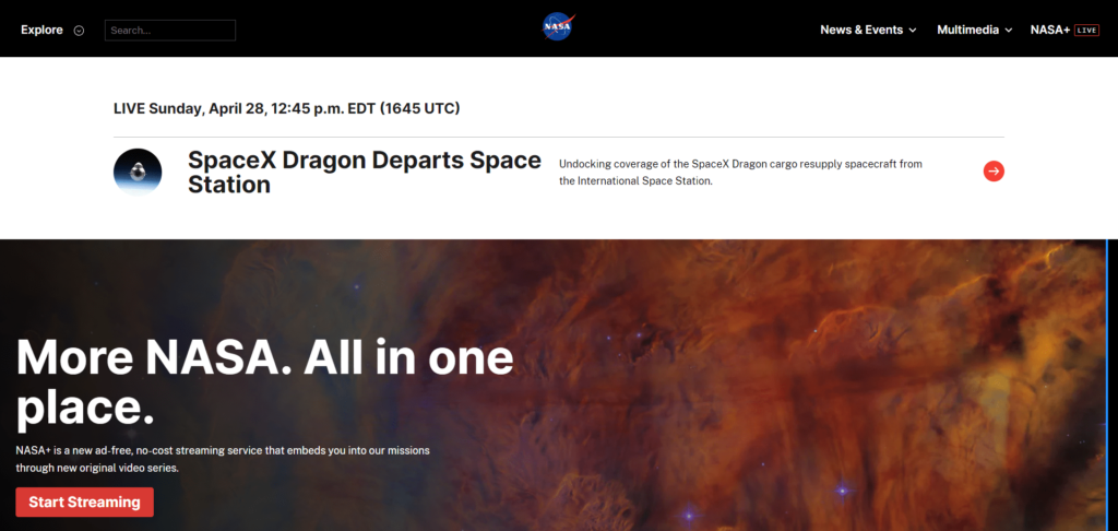 Nasa wordpress website design tiwebview min NASA website built on WordPress