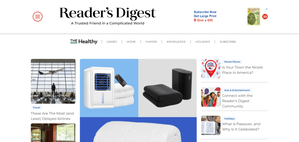 Readers Digest wordpress website design tiwebview min Reader’s Digest website built on WordPress