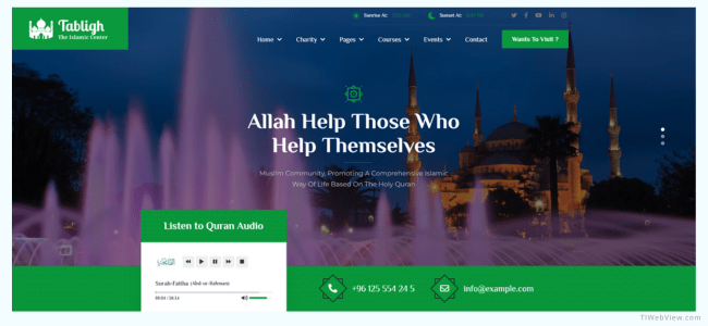 Tabligh - Islamic Institute & Mosque WordPress Theme + RTL by tiwebview
