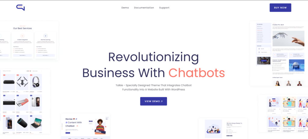 Talkie - Chatbot and Tech Startup WordPress Theme