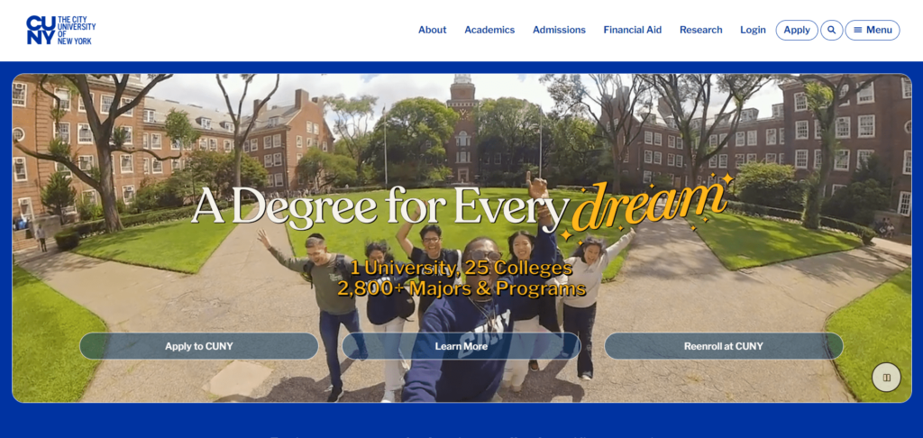 The City University of new york wordpress website design tiwebview min The City University of New York website built on WordPress