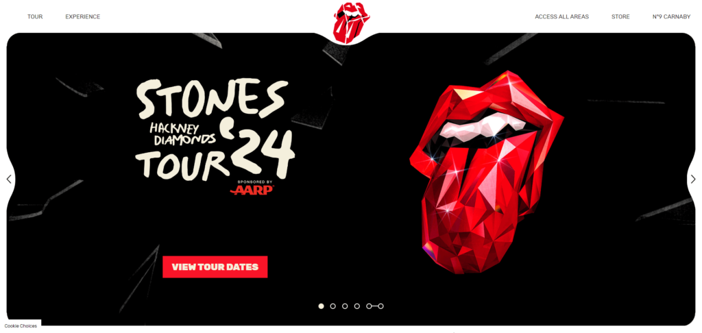 The rolling stones wordpress website design tiwebview min The rolling stones website built on WordPress