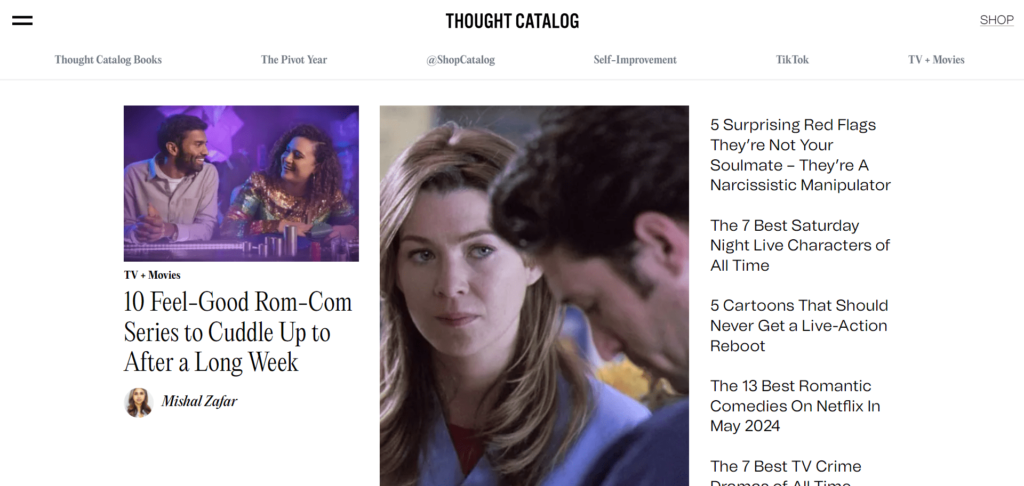 Thought catelog wordpress website design tiwebview min Thought Catalog website built on WordPress