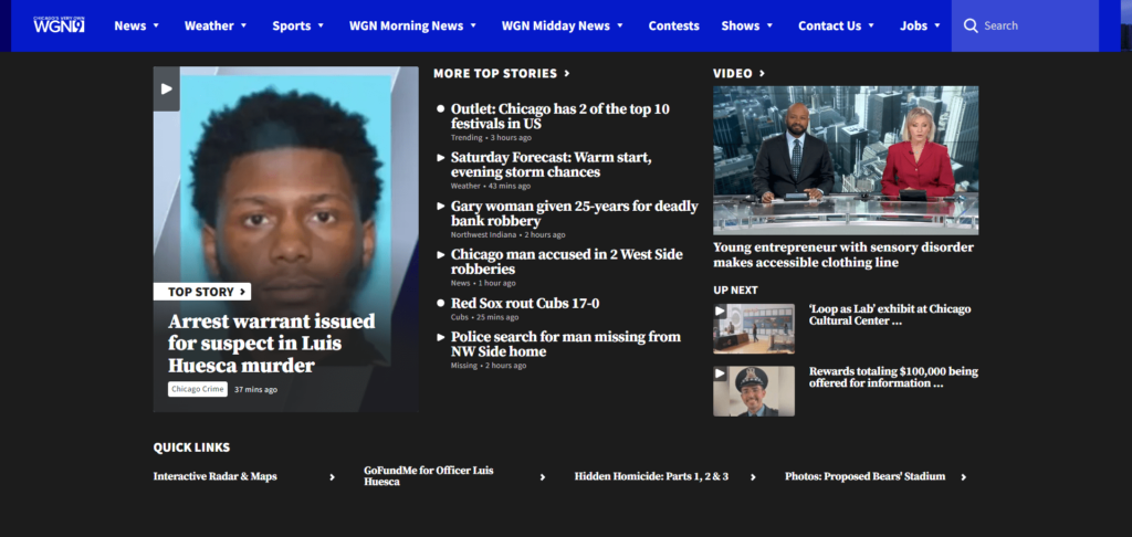 WGN tv wordpress website design tiwebview min WGN tv website built on WordPress