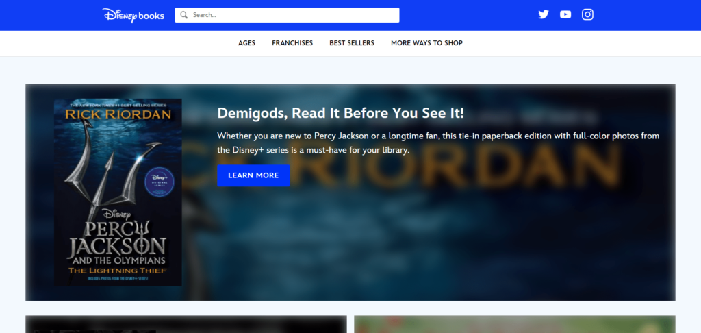 disney books wordpress website design tiwebview min Disney books website built on WordPress