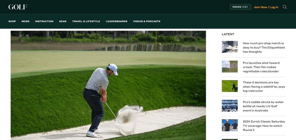golf wordpress website design tiwebview min Golf website built on WordPress