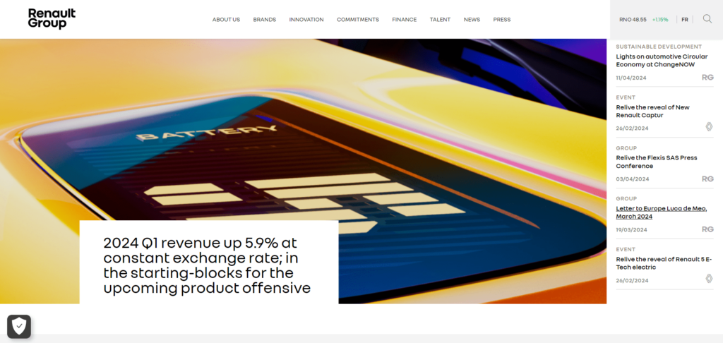 group renault wordpress website design tiwebview min Group renault website built on WordPress