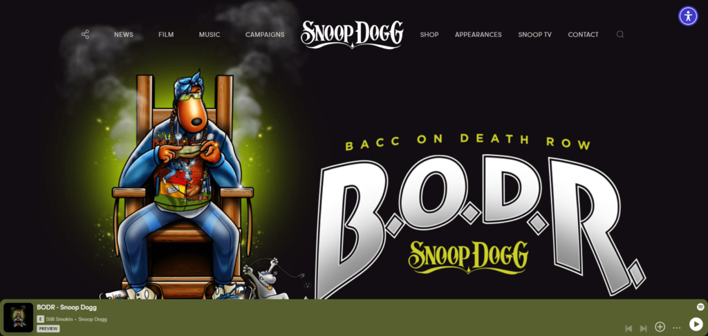 snoop dogg wordpress website design tiwebview min Snoop Dogg website built on WordPress