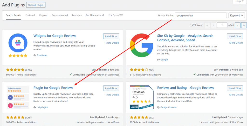 Google reviews add in wp site process 1 min google review addin wordpress website step 1