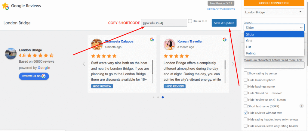 Google reviews add in wp site process 4 min Adding Google reviews to a WordPress site, step 4